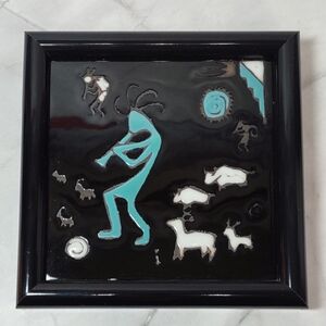 Kokopelli Ceramic Tile Trivet